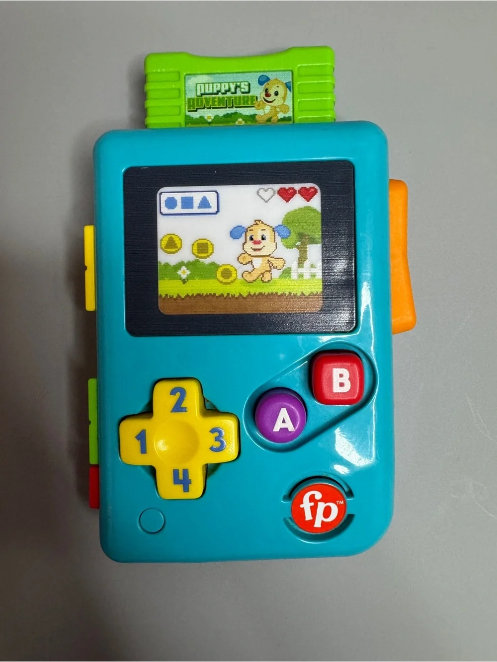 Fisher-Price Teal Handheld Learning Game & White Lime Controller